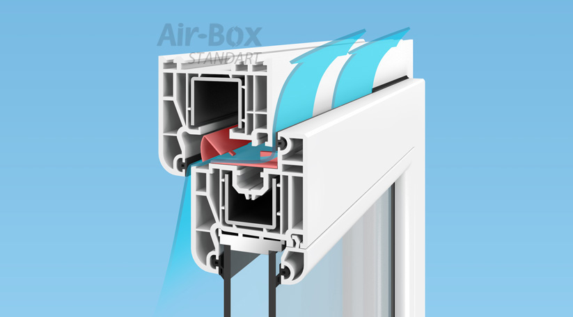 Принцип работы приточного клапана на окно Air-Box Standart
